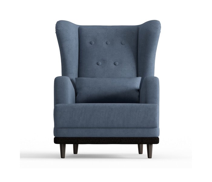 Кресло Лорд в обивке из велюра темно-синего цвета - купить Интерьерные кресла по цене 13290.0