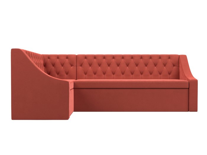 Угловой диван-кровать Мерлин кораллового цвета левый угол - купить Угловые диваны по цене 48999.0