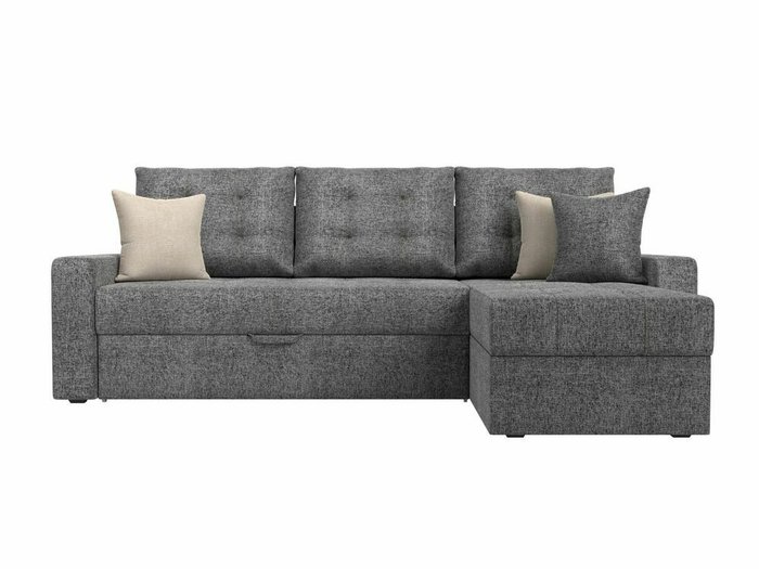 Угловой диван-кровать Ливерпуль серого цвета правый угол - купить Угловые диваны по цене 41999.0