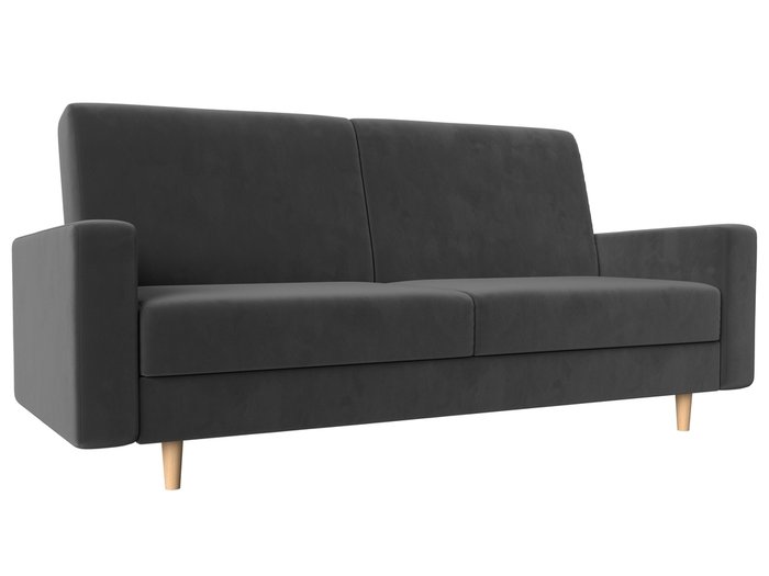 Прямой диван-кровать Бонн серого цвета