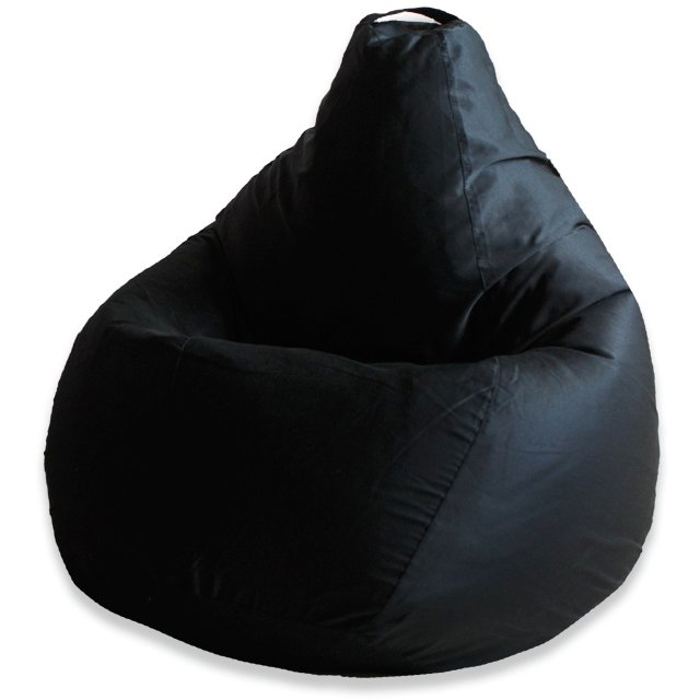 Кресло-мешок Груша 3XL Фьюжн черного цвета
