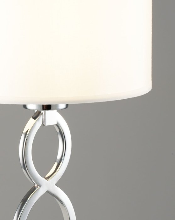 Лампа настольная Macadamia бело-серебряного цвета - лучшие Настольные лампы в INMYROOM