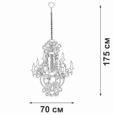 Подвесная люстра V1873-1/9 (металл, цвет черный) - купить Подвесные люстры по цене 42307.0