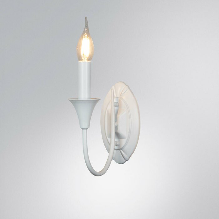 Бра Arte Lamp COLLINETTA A4094AP-1WH - купить Бра и настенные светильники по цене 2290.0 Бра Arte Lamp COLLINETTA A4094AP-1WH - купить Бра и настенные светильники по цене 2290.0