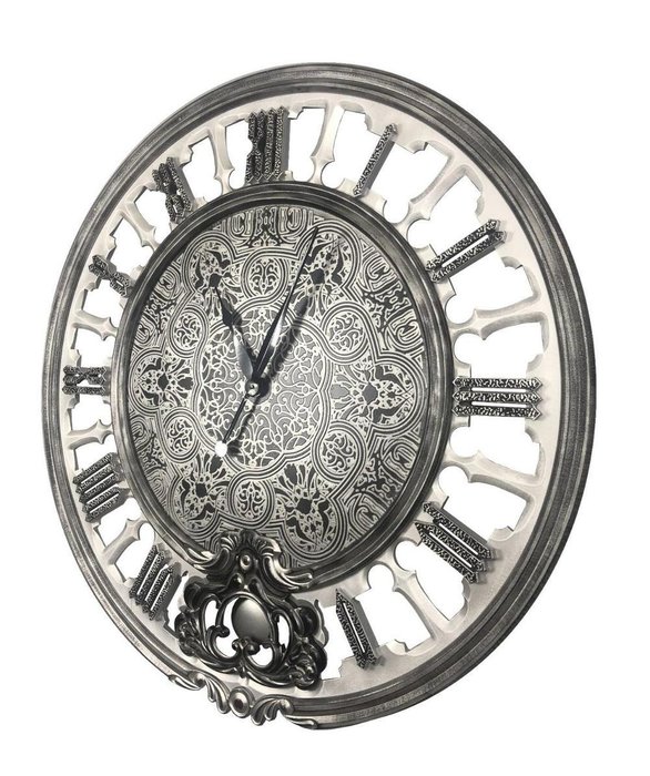 Настенные часы Fago серебристого цвета  - лучшие Часы в INMYROOM