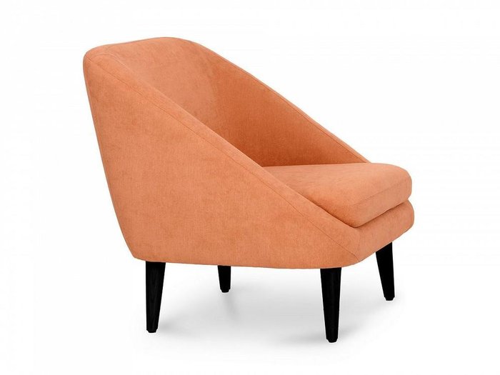 Кресло Corsica оранжевого цвета с черными ножками - лучшие Интерьерные кресла в INMYROOM