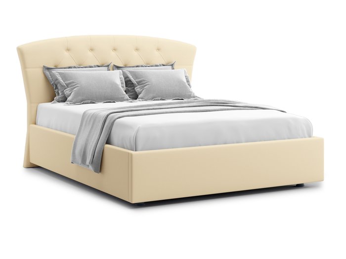 Кровать Premo 160х200 светло-бежевого цвета с подъемным механизмом 