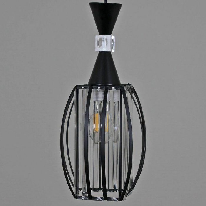 Подвесной светильник 03868-0.4-03 BK (стекло, цвет прозрачный) - купить Подвесные светильники по цене 6150.0