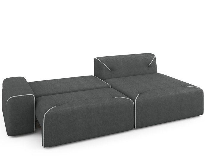 Угловой раскладной диван Portu правый темно-серого цвета - купить Угловые диваны по цене 81900.0