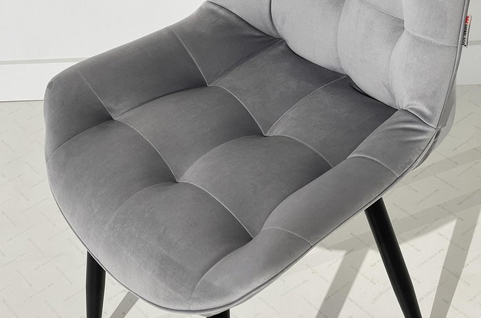 Стул Монти серого цвета с черными ножками - купить Обеденные стулья по цене 6580.0