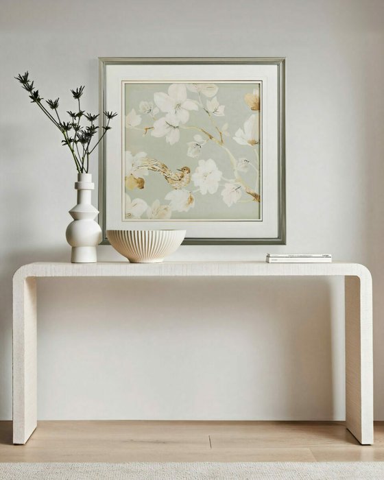 Постер в раме Birds and flowers–II 80х80 в раме серебряного цвета - купить Картины по цене 11200.0
