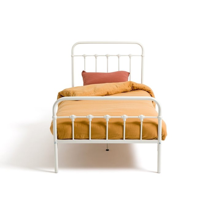 Металлическая кровать Asper 90x190 белого цвета - купить Одноярусные кроватки по цене 18264.0