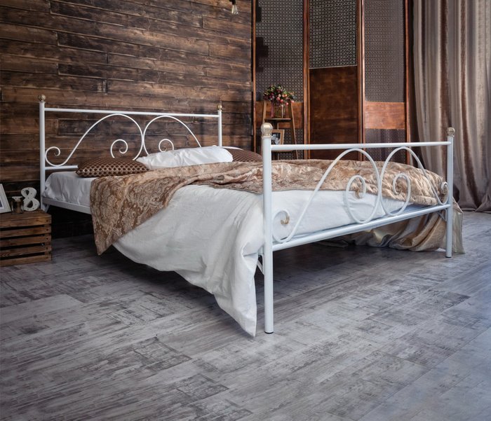 Кованая кровать Анталия 180х200 белого цвета - лучшие Кровати для спальни в INMYROOM