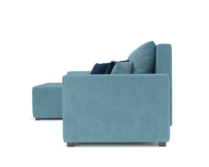 Угловой диван-кровать Каскад голубого цвета левый угол - лучшие Угловые диваны в INMYROOM