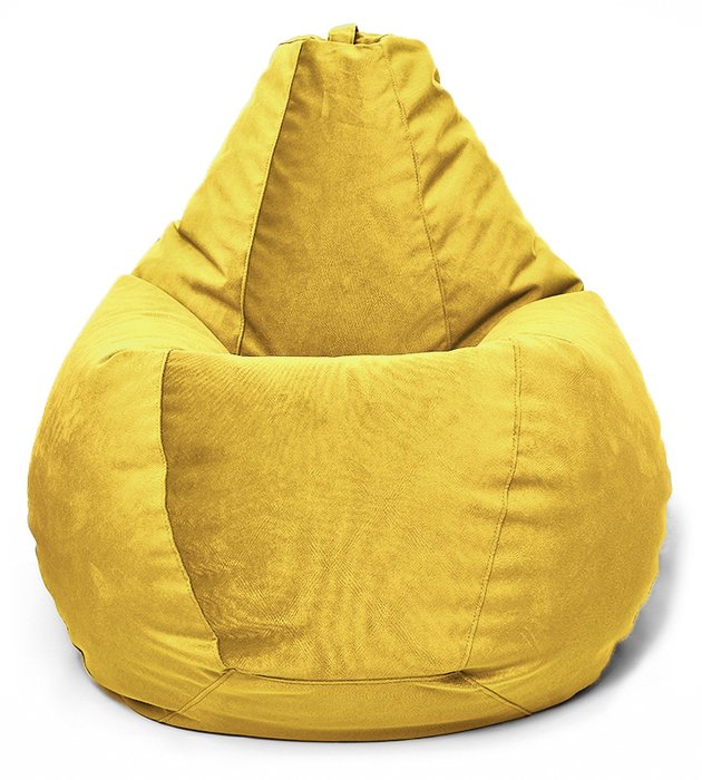 Кресло мешок Груша Maserrati 11 XL желтого цвета - купить Бескаркасная мебель по цене 4665.0