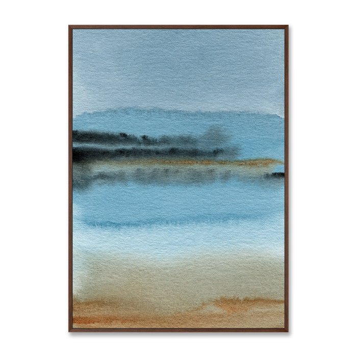 Репродукция картины на холсте Sandy lakeshore in the morning mist - купить Картины по цене 21999.0