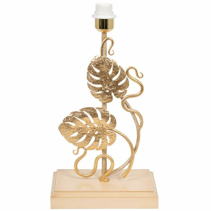 Настольная лампа Monstera Deliciosa Vintage бело-золотого цвета - купить Настольные лампы по цене 14079.0
