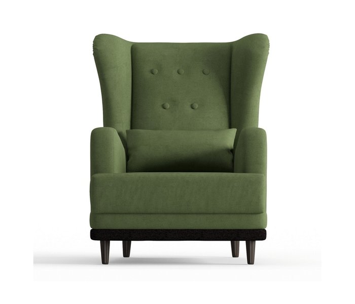 Кресло Лорд в обивке из велюра темно-зеленого цвета - купить Интерьерные кресла по цене 13290.0