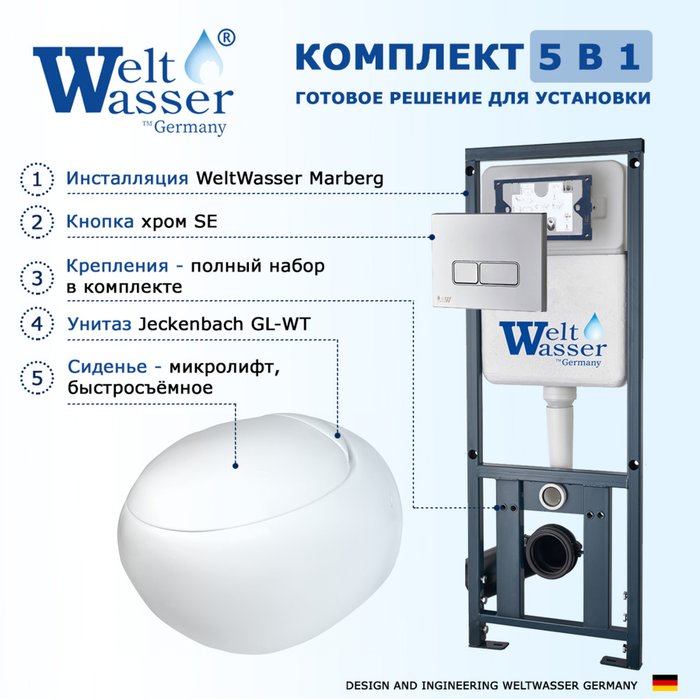 Комплект 3 в 1 инсталляция Marberg