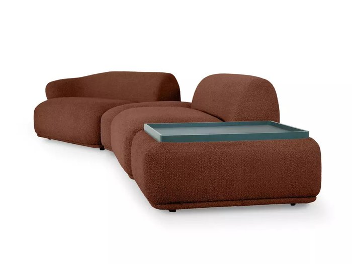 Модульный диван Fabro коричневого цвета - лучшие Прямые диваны в INMYROOM