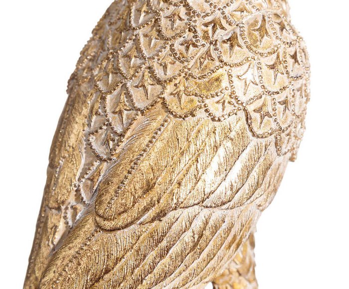 Декор настольный Попугай золотого цвета - лучшие Фигуры и статуэтки в INMYROOM