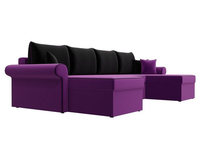 Угловой диван-кровать Милфорд фиолетового цвета - лучшие Угловые диваны в INMYROOM