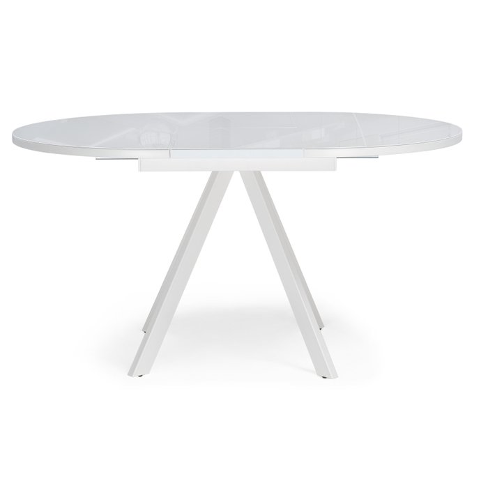 Раздвижной обеденный стол Трейси М белого цвета - лучшие Обеденные столы в INMYROOM