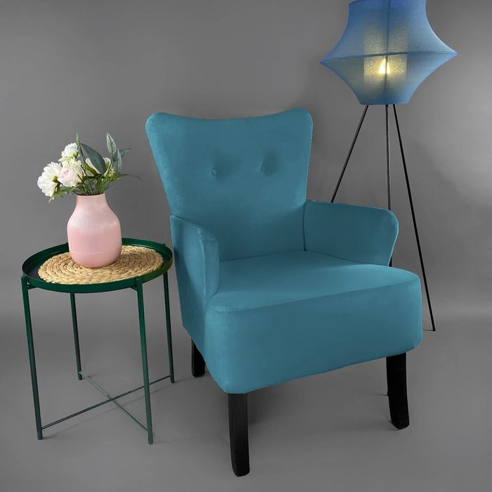 Кресло Остин синего цвета - лучшие Интерьерные кресла в INMYROOM