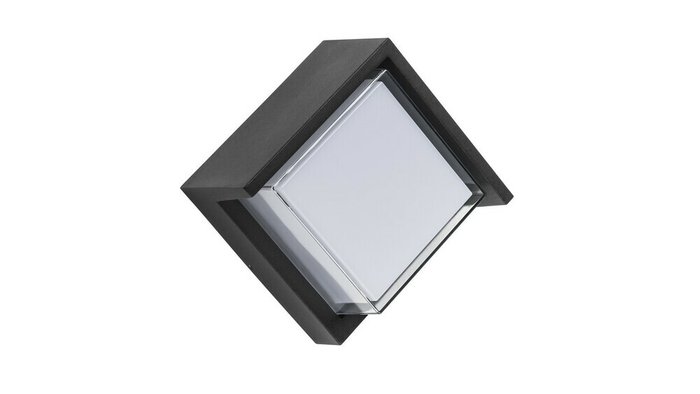 Уличный настенный светодиодный светильник Paletto К 4000 черно-белого цвета
