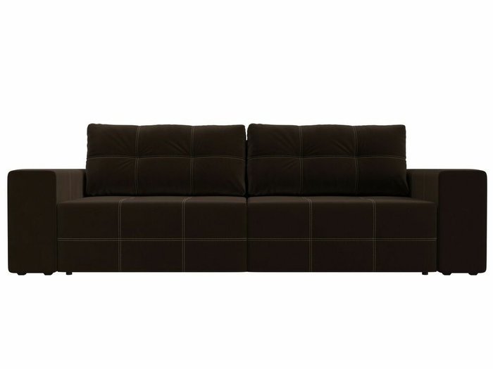 Прямой диван-кровать Перри коричневого цвета - купить Прямые диваны по цене 55999.0