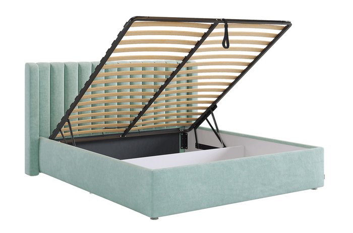 Кровать с подъемным механизмом Ева 160х200 бирюзового цвета - лучшие Кровати для спальни в INMYROOM