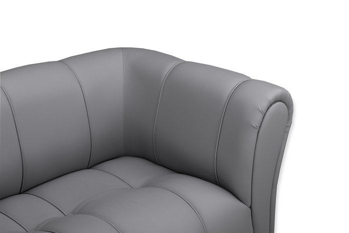 Прямой диван Ригель серого цвета - лучшие Прямые диваны в INMYROOM