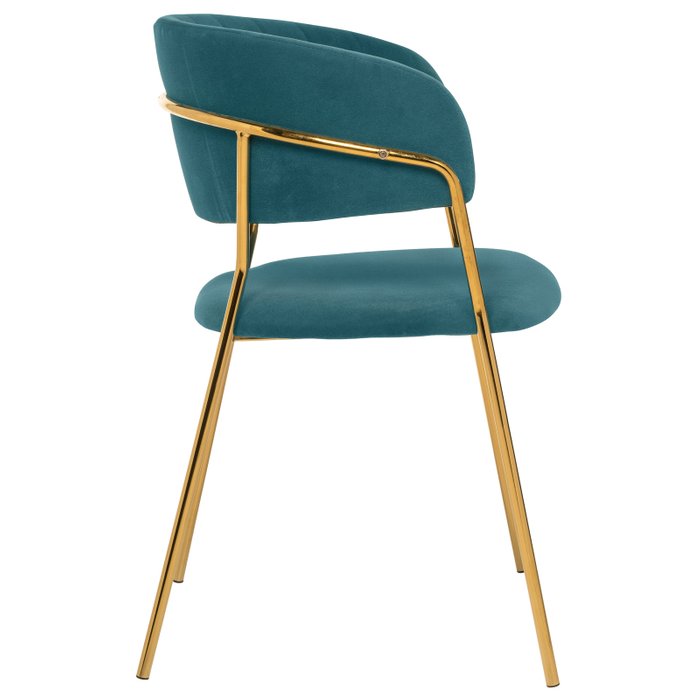 Стул Kamelia green / gold зеленого цвета - лучшие Обеденные стулья в INMYROOM