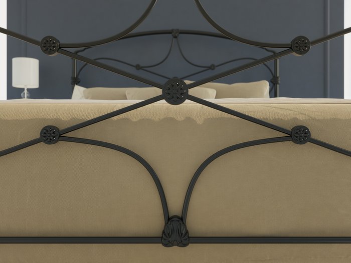 Кровать Лайза 160х200 черно-глянцевого цвета - лучшие Кровати для спальни в INMYROOM