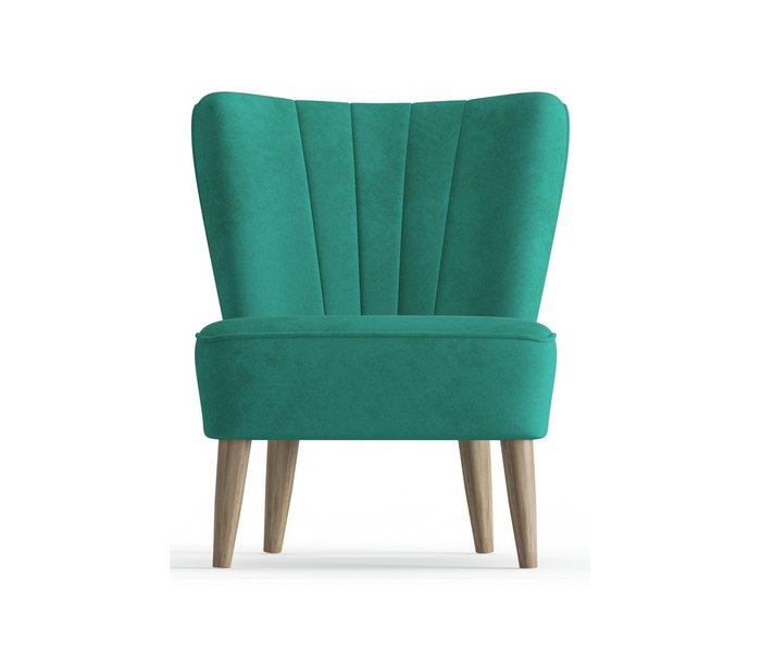 Кресло Пальмира в обивке из велюра бирюзового цвета - купить Интерьерные кресла по цене 16490.0
