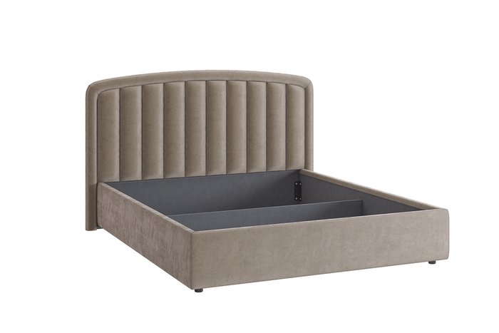 Кровать Сиена 2 160х200 серо-коричневого цвета без подъемного механизма  - купить Кровати для спальни по цене 32580.0
