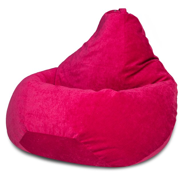 Кресло-мешок Груша L в обивке из микровельвета темно-розового цвета