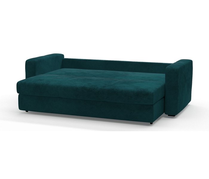 Диван-кровать Риквир в обивке из велюра темно-зеленого цвета - лучшие Прямые диваны в INMYROOM