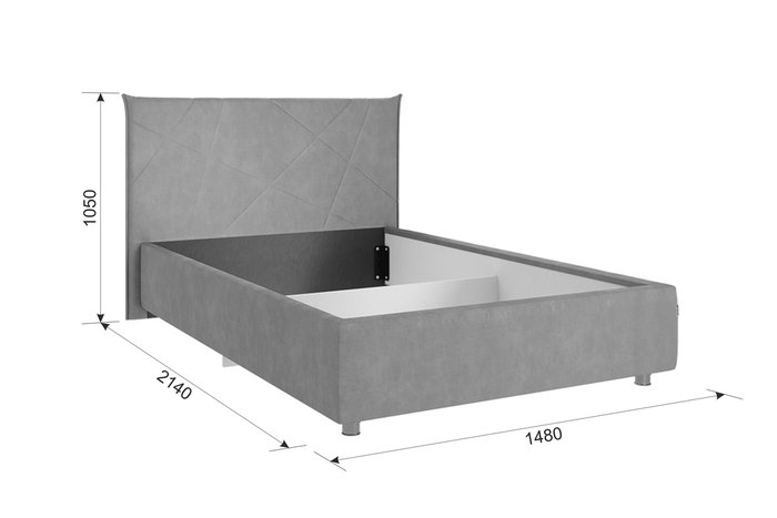 Кровать Квест 120х200 светло-серого цвета без подъемного цвета - лучшие Кровати для спальни в INMYROOM