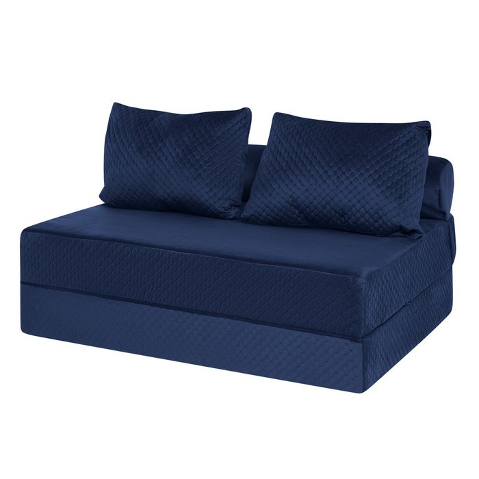 Бескаркасный диван-кровать Puzzle Bag XL синего цвета - купить Бескаркасная мебель по цене 20232.0