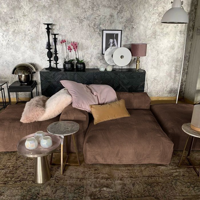 Прямой диван Фиджи коричневого цвета - лучшие Прямые диваны в INMYROOM