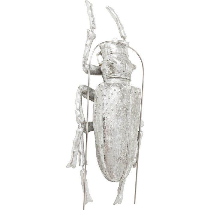 Украшение настенное Longicorn beetle серебряного цвета  - лучшие Декор стен в INMYROOM
