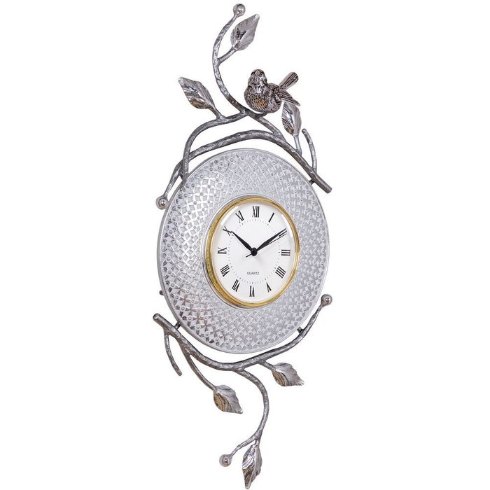 Часы настенные Терра Флер серебряного цвета