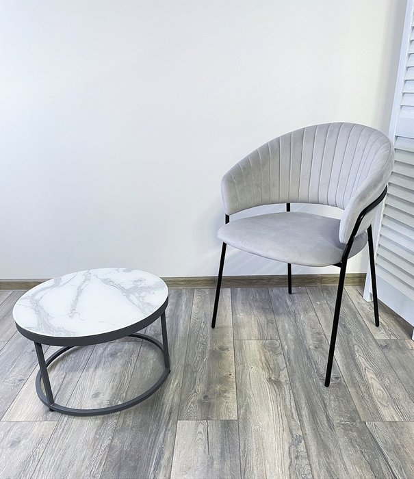Стул Гемма светло-серого цвета - купить Обеденные стулья по цене 7155.0