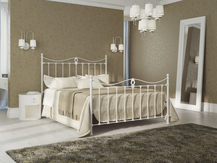 Кровать Тая 180х200 бело-глянцевого цвета - купить Кровати для спальни по цене 87825.0