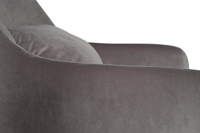 Кресло в обивке из велюра светло-серого цвета - лучшие Интерьерные кресла в INMYROOM