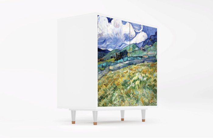 Тумба BS3 Landscape from Saint-Rеmy by Vincent van Gogh с корпусом белого цвета  - лучшие Тумбы для хранения в INMYROOM