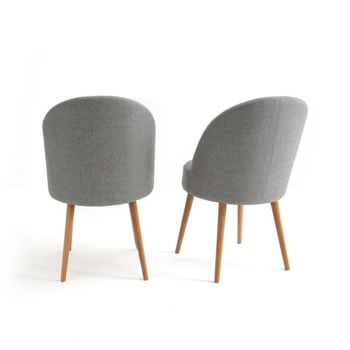 Комплект из двух стульев Quilda серого цвета - купить Обеденные стулья по цене 32629.0
