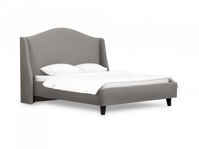 Кровать Lyon 160х200 серого цвета 