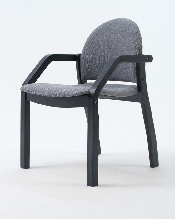 Стул-кресло Джуно черно-серого цвета - купить Обеденные стулья по цене 7590.0
